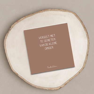 Label2X Minigift Minigift vergeet niet woonaccessoires homedecoratie