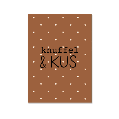 Label2X Kaarten Kaart knuffel & kus KA-010 woonaccessoires homedecoratie