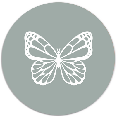 Label2X Muurcirkel Muurcirkel butterfly woonaccessoires homedecoratie