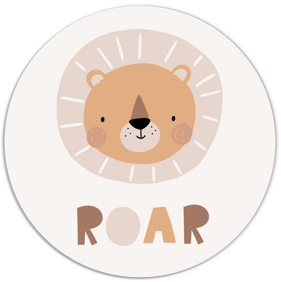 Label2X Muurcirkel kids Muurcirkel kids roar woonaccessoires homedecoratie