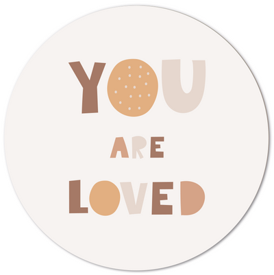 Label2X Muurcirkel kids Muurcirkel kids you are loved woonaccessoires homedecoratie