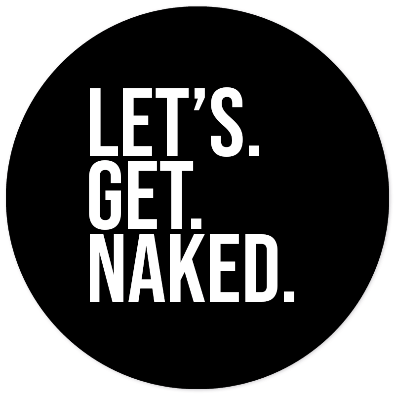 Label2X Muurcirkel Muurcirkel let's get naked black