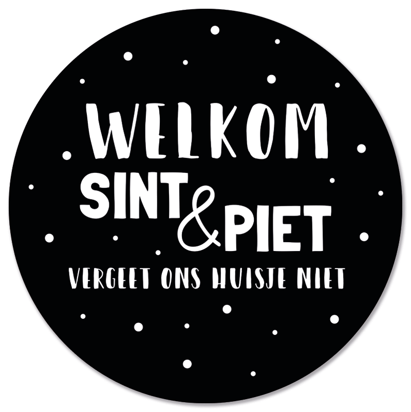 Label2X sintkerst Muurcirkel welkom sint & piet