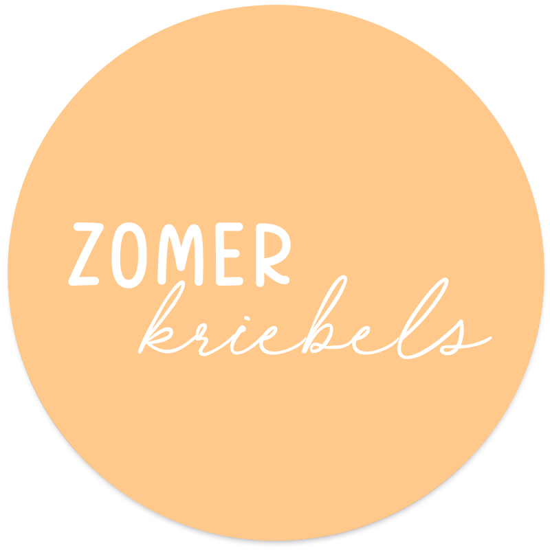 Label2X Muurcirkel Muurcirkel zomerkriebels geel