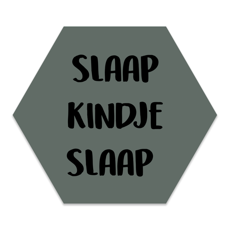 Label2X Muurhexagon kids Muurhexagon kids slaap kindje slaap oudgroen