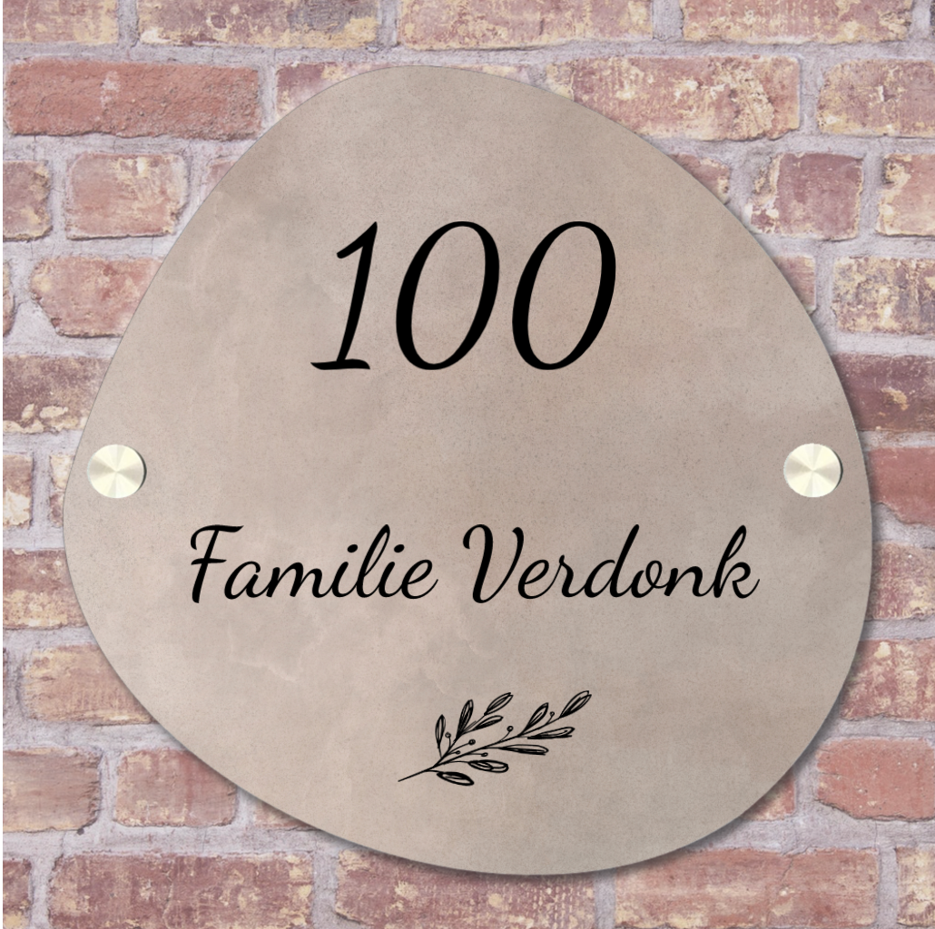 Label2X Naambordje arch Naambordje voordeur organisch 2.0 compleet zelf samenstellen woonaccessoires homedecoratie