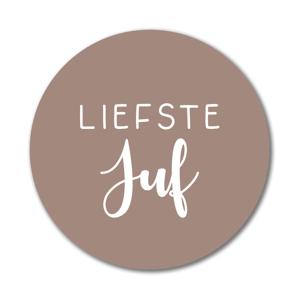 Label2X Onderzetters Onderzetter liefste juf woonaccessoires homedecoratie