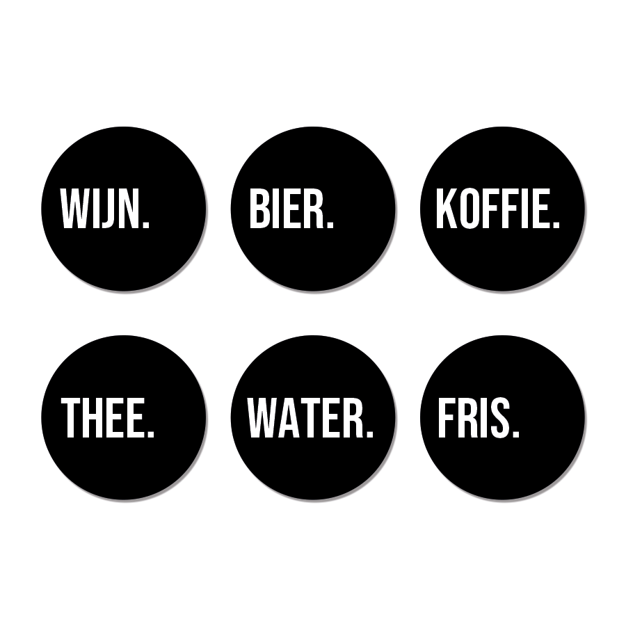 Label2X Onderzetters Onderzetters black