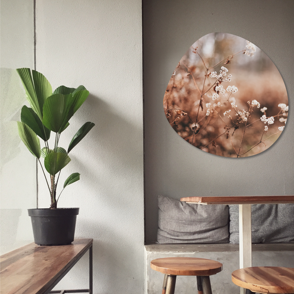 Label2X Muurcirkel Organische vorm cosy flower woonaccessoires homedecoratie