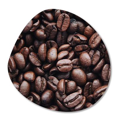 Label2X Muurvorm organisch Organische vorm koffiebonen woonaccessoires homedecoratie