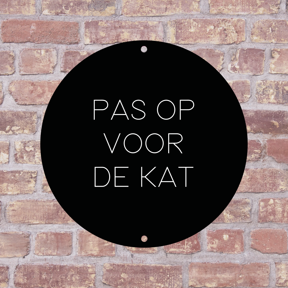 Label2X Pas op voor de kat woonaccessoires homedecoratie