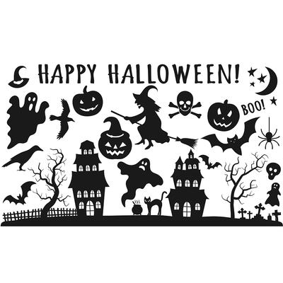 Label2X Sinterklaas Raamsticker halloween XXL niet herbruikbaar woonaccessoires homedecoratie