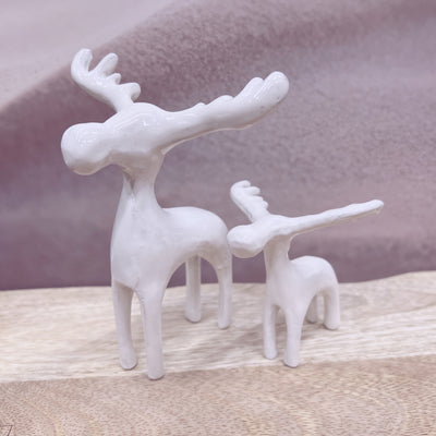 Label2X Sintkerst Rendier familie wit woonaccessoires homedecoratie