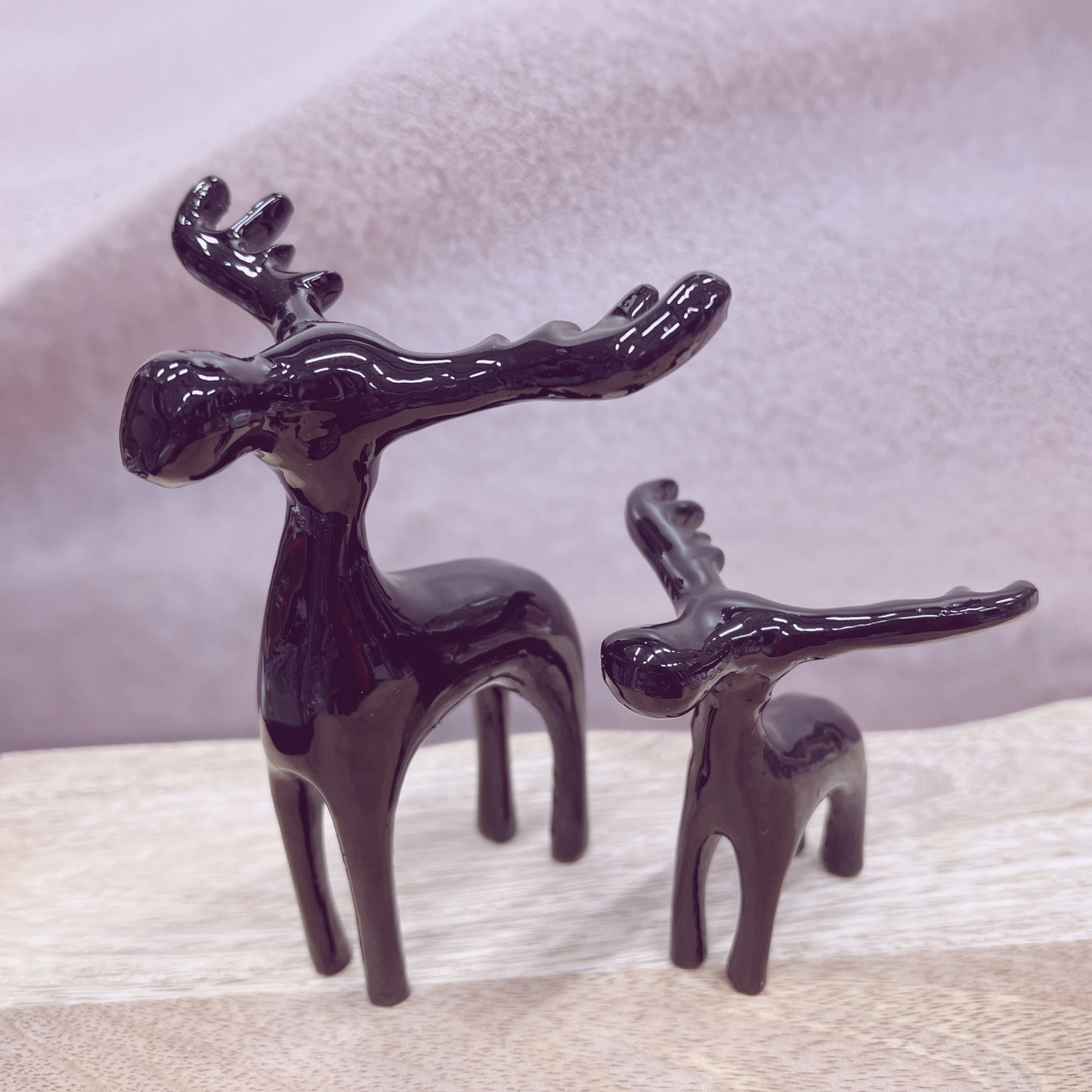 Label2X Sintkerst Rendier familie zwart woonaccessoires homedecoratie