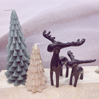 Label2X Sintkerst Rendier familie zwart woonaccessoires homedecoratie