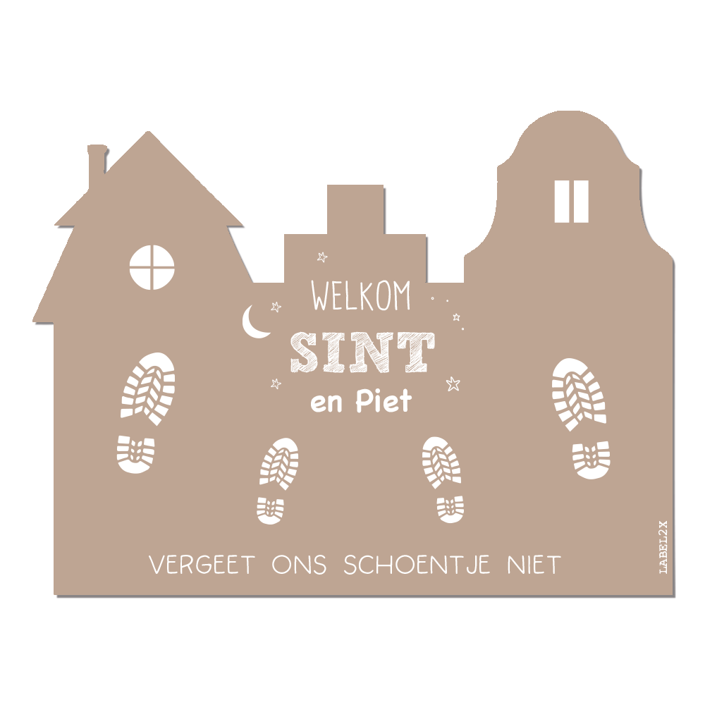 Label2X Sintkerst Sinterklaas schoen-zet-mat Sketch XL woonaccessoires homedecoratie
