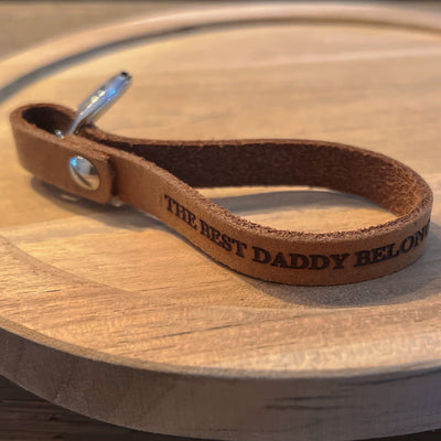 Label2X Kerstmis Sleutelhanger the best daddy belongs to woonaccessoires homedecoratie