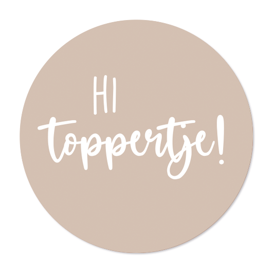 Label2X Sticker Sticker hi toppertje 10st.