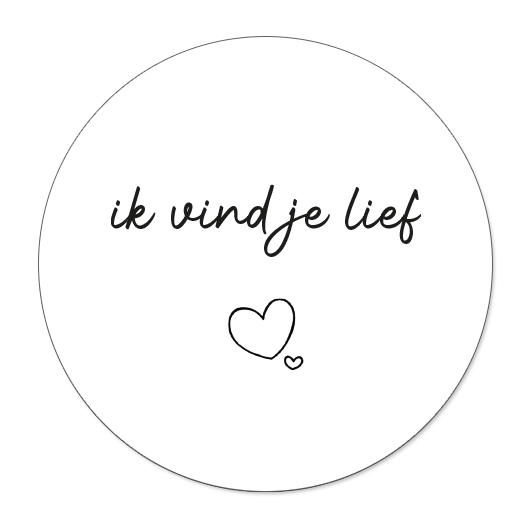 Label2X Sticker Sticker ik vind je lief 10st.