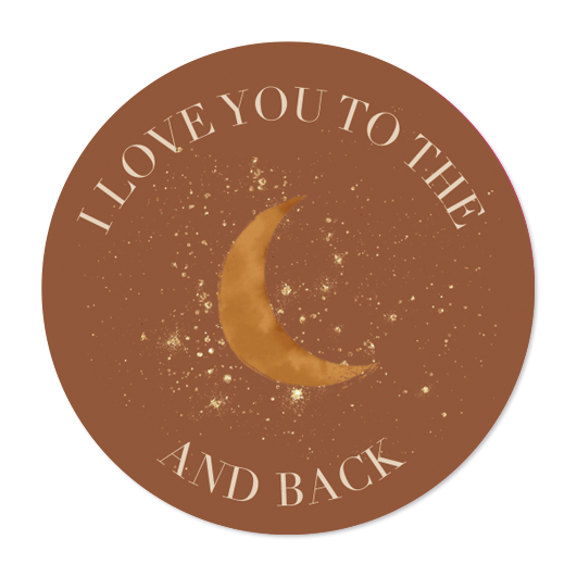 Label2X Sticker Sticker love you to the moon and back 10st.