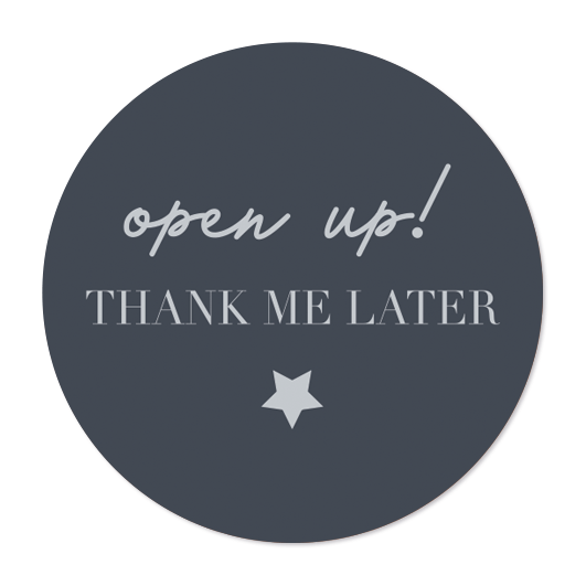 Label2X Sticker Sticker open up 10st.