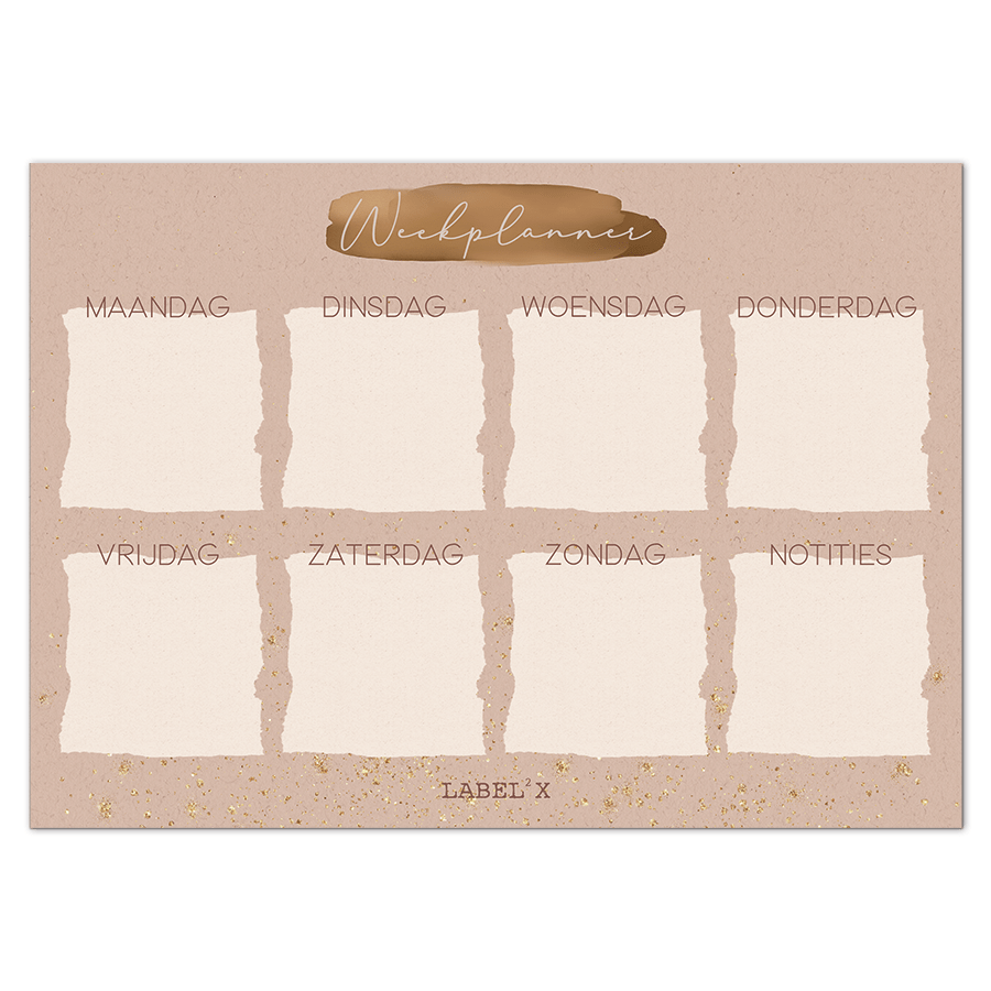 Label2X Planner Weekplanner whiteboard sticker