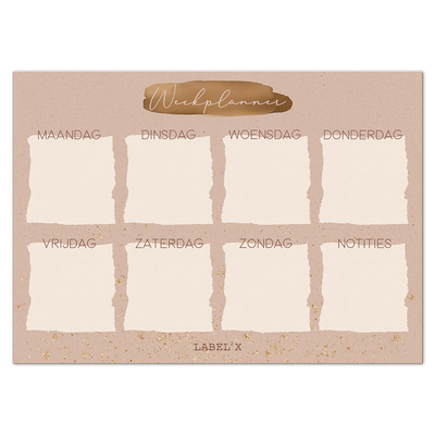 Label2X Planner Weekplanner whiteboard sticker