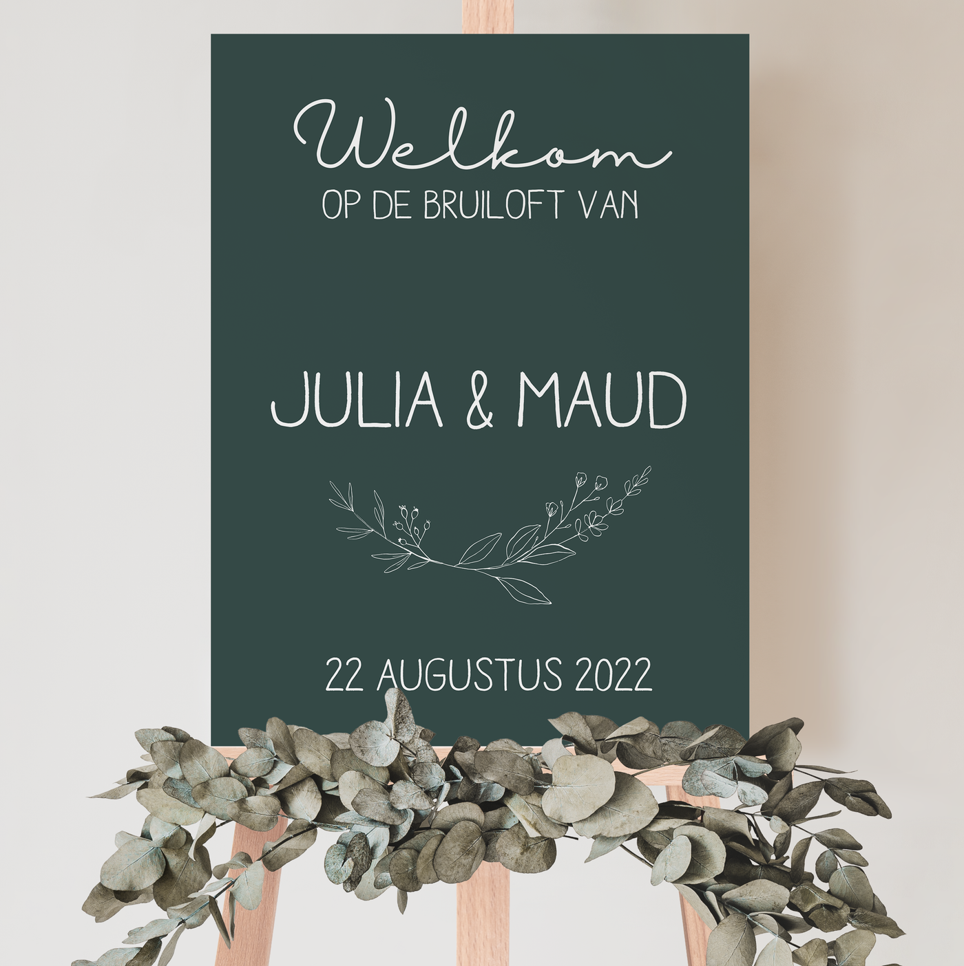 Label2X Huwelijk Welkomstbord bruiloft speels 6090339756796 WBB-003 woonaccessoires homedecoratie