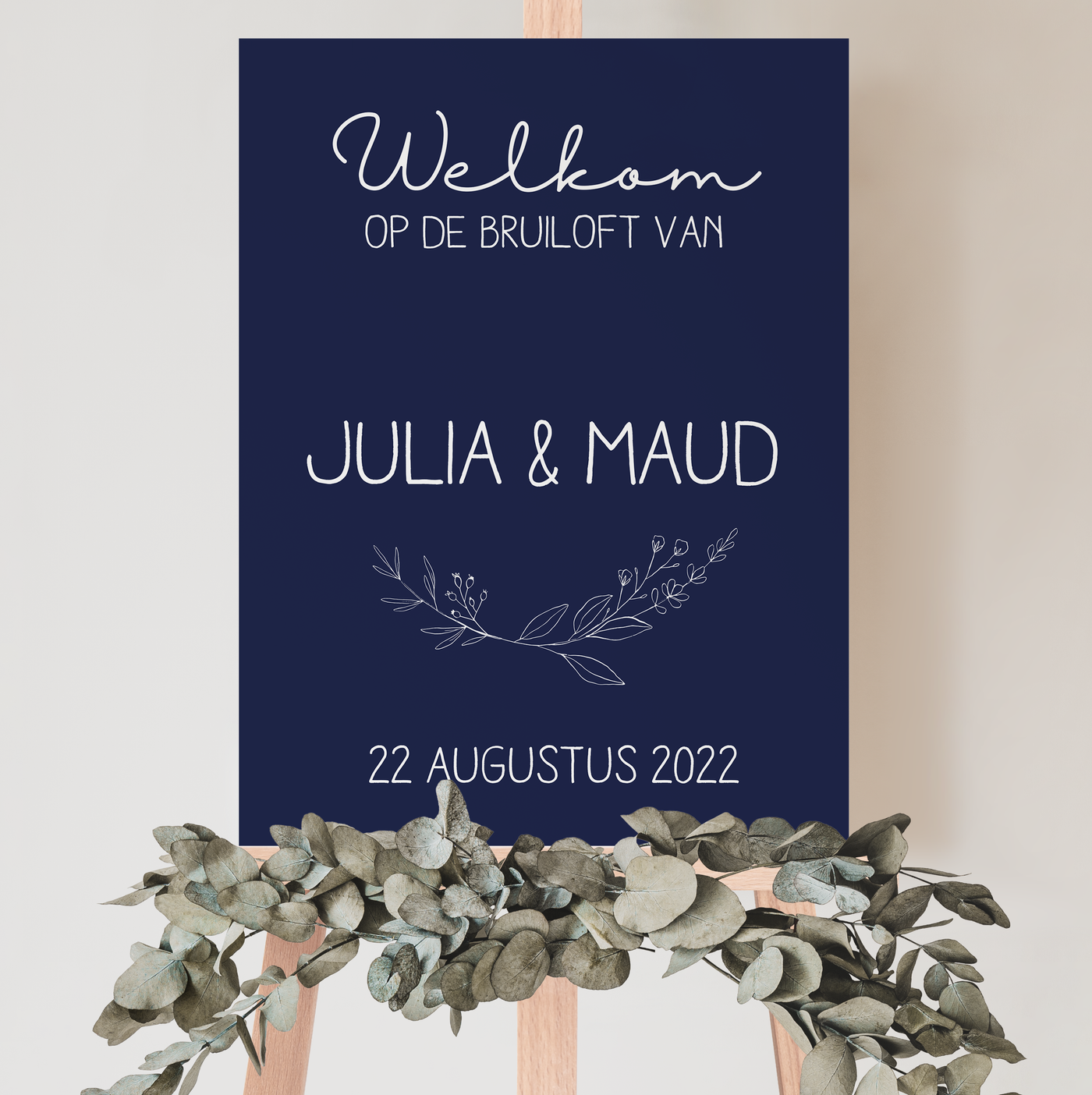 Label2X Huwelijk Welkomstbord bruiloft speels 6090339756796 WBB-003 woonaccessoires homedecoratie