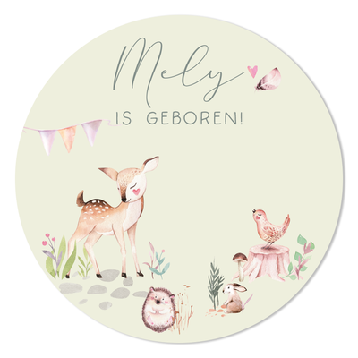 Luniott Geboorte raamsticker Geboorte raamsticker bambi woonaccessoires homedecoratie