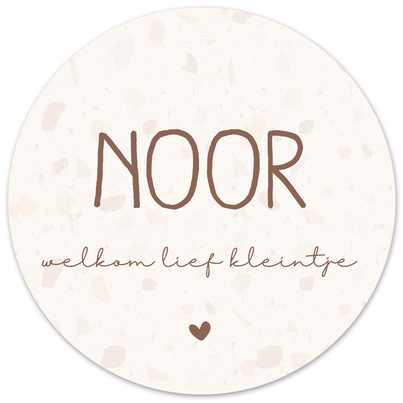Luniott Geboorte raamsticker Geboorte raamsticker terrazzo woonaccessoires homedecoratie