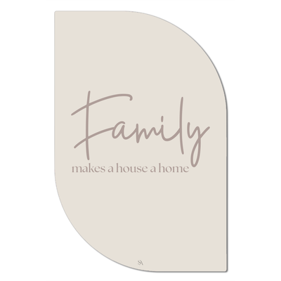 ScandiArt ScandiArt Leaf / 13 x 20 cm / Forex ScandiArt family makes a house a home 6090346284213 SALF20-014 woonaccessoires homedecoratie