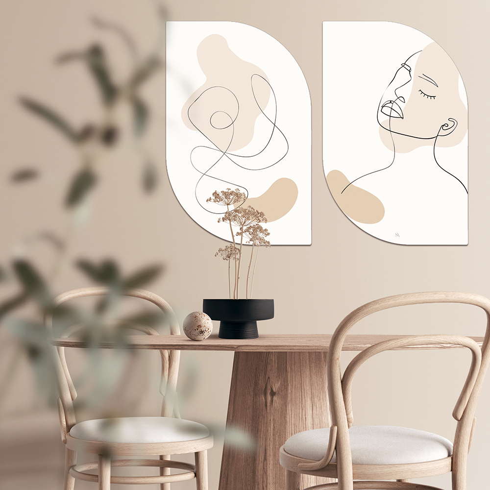 ScandiArt ScandiArt ScandiArt lineart lady woonaccessoires homedecoratie